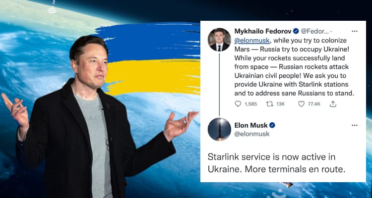 إيلون ماسك: إنترنت Starlink مجاني لأوكرانيا في ظل الحرب